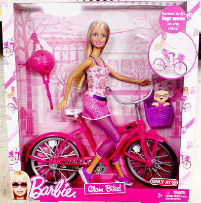 barbie doll and bike